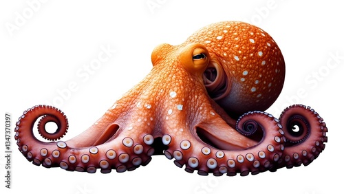 Pink Octopus with Textured Skin - Ocean Depths