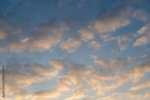 Wallpaper Mural Serene Cloudscape with Softly Lit Sky at Sunset or Sunrise Torontodigital.ca