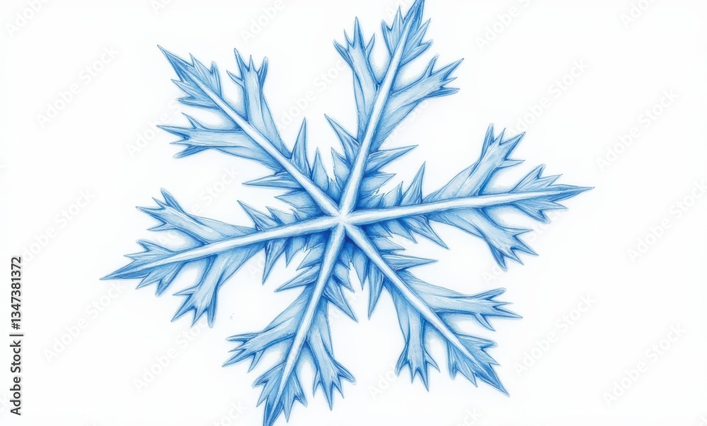 Intricate blue snowflake design Intricate blue snowflake design