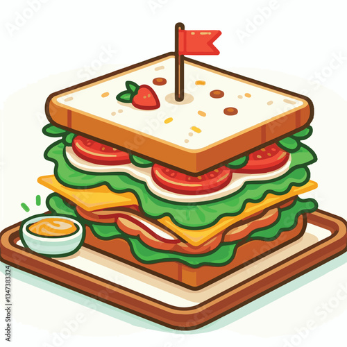 sandwich, meal, food, snack, bread, club, lunch, toast, ham, tomato, background, meat, lettuce, cheese, dinner, breakfast, fresh, bacon, vegetable, healthy, fast, salad, white, chicken, gourmet, delic