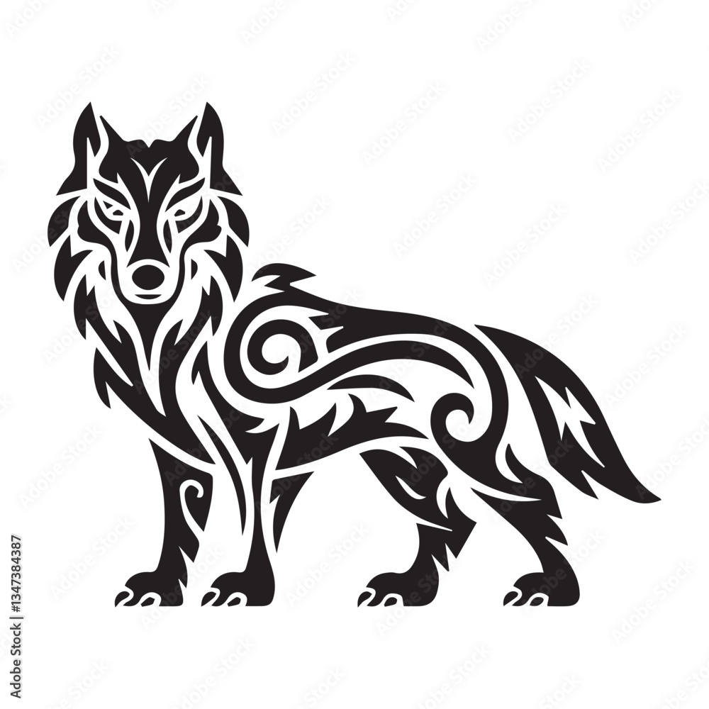 Obraz premium vector image of a wolf