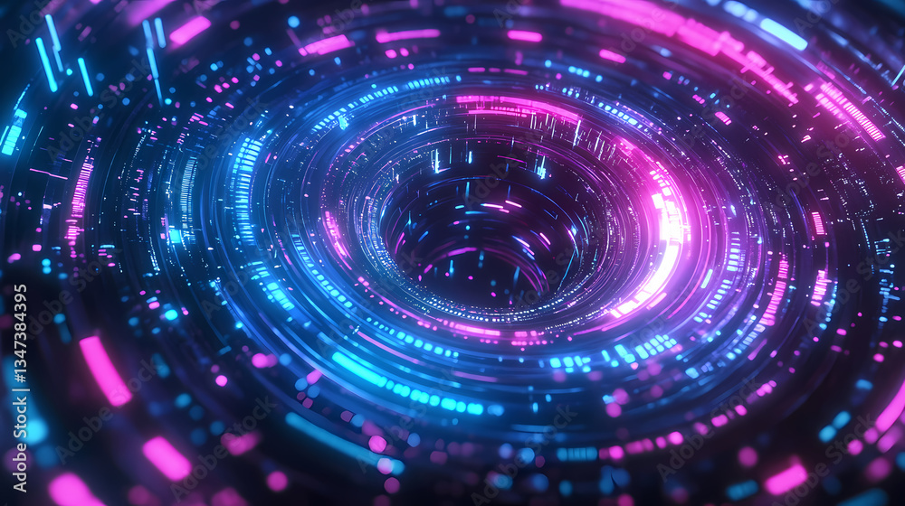 Obraz premium Blue and Pink Spiral Pattern