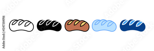 Baguette  Icon Set Multiple Style Collection