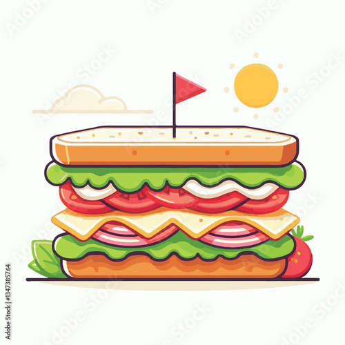 sandwich, meal, food, snack, bread, club, lunch, toast, ham, tomato, background, meat, lettuce, cheese, dinner, breakfast, fresh, bacon, vegetable, healthy, fast, salad, white, chicken, gourmet, delic