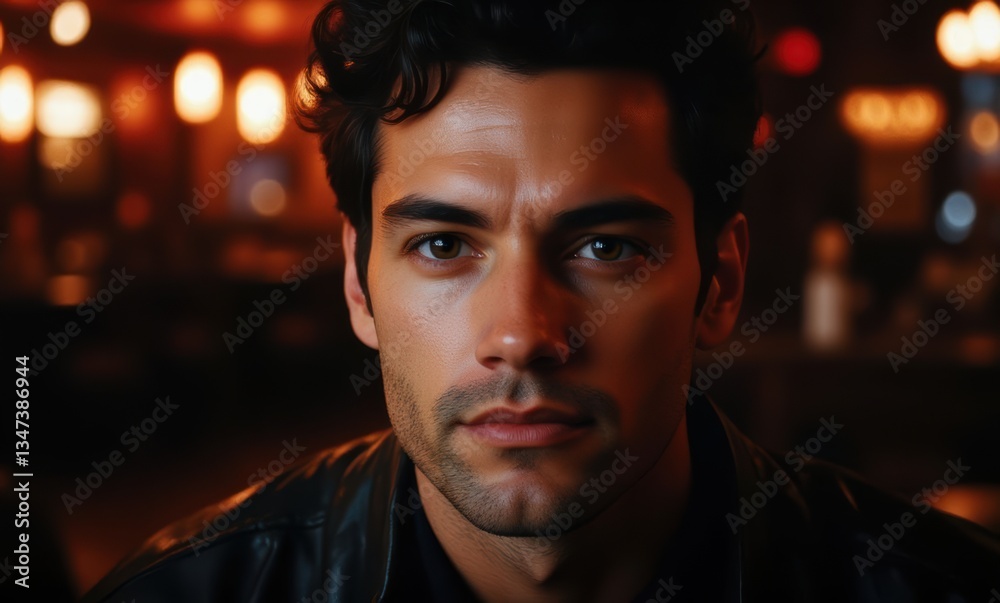 Intense expression of a young man Intense expression of a young man