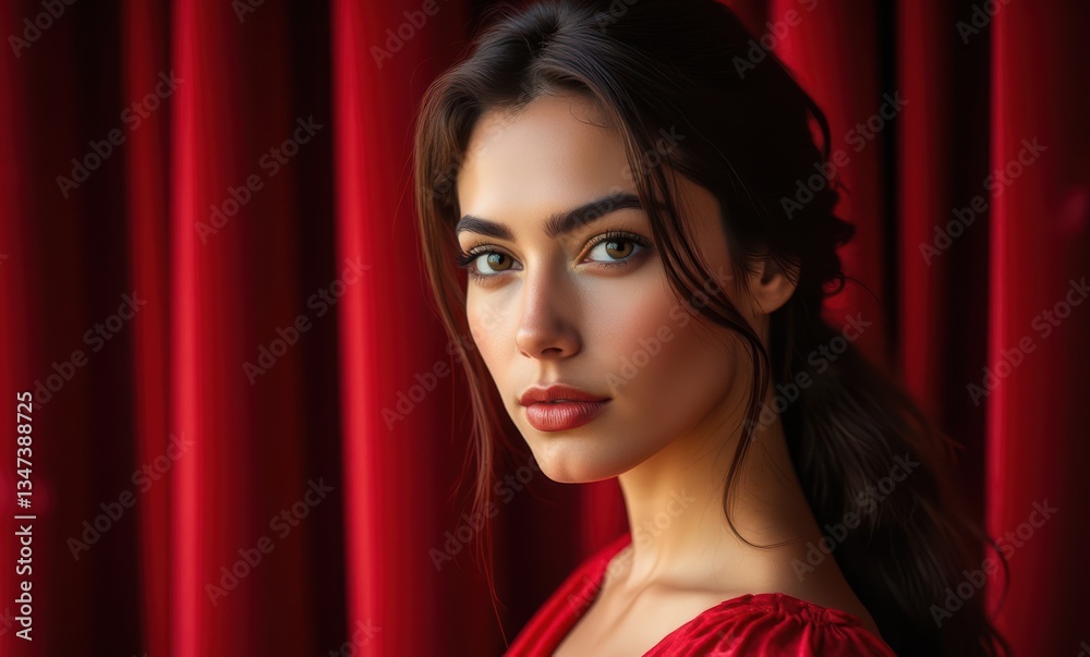 Elegant woman with beautiful features Elegant woman with beautiful features