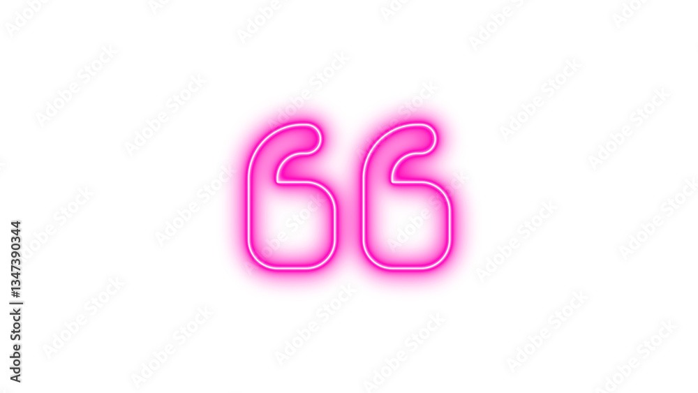 Neon symbol quot left icon pink color glow with transparent background Neon symbol quot left icon pink color glow with transparent background