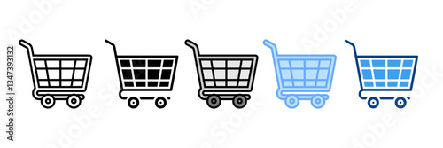 Trolley  Icon Set Multiple Style Collection