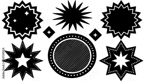 "Sale Stickers and Price Tags SVG – Starburst Quality Icons Set"