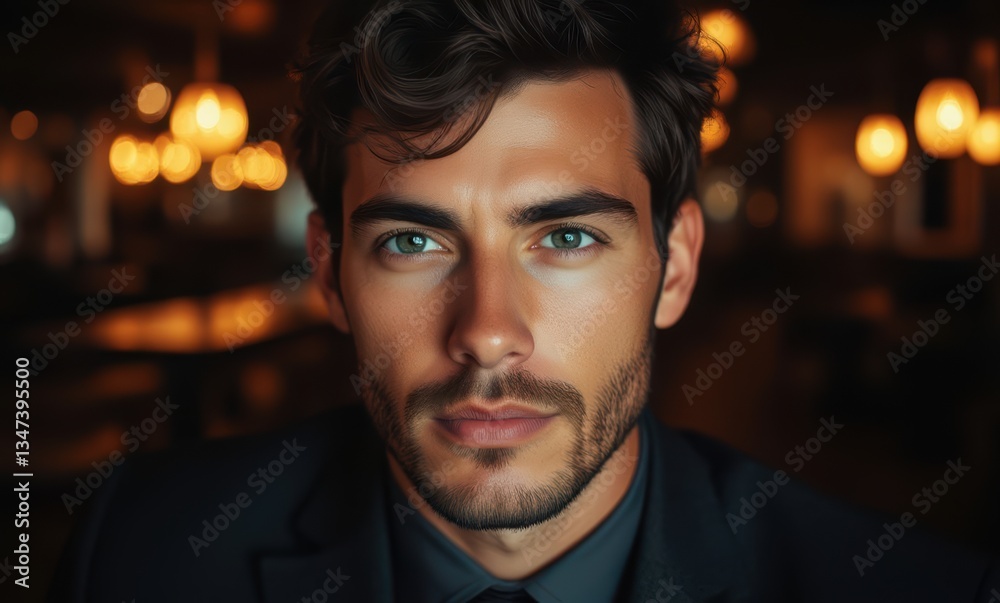 Handsome man with striking blue eyes Handsome man with striking blue eyes