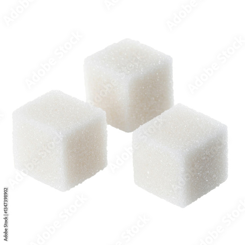 sugar cubes isolated on white