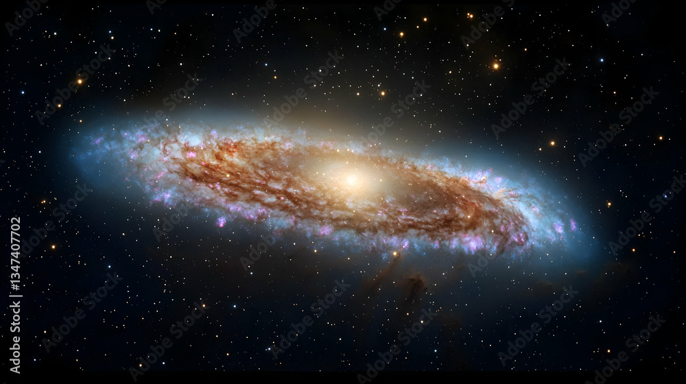 Fototapeta premium Spiral Galaxy In Deep Space
