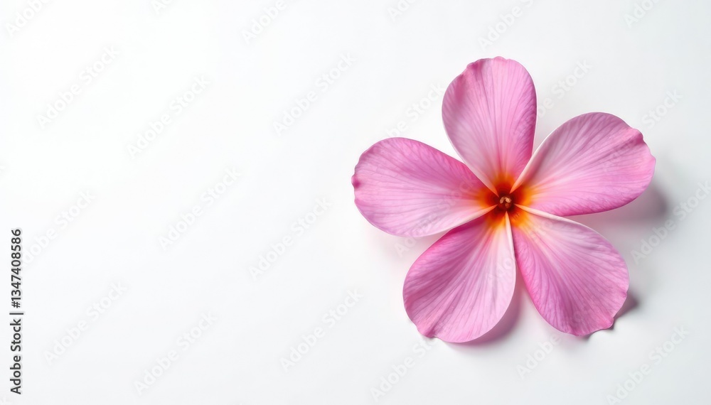 Delicate flower with five petals on a white background, nature, petal Delicate flower with five petals on a white background, nature, petal