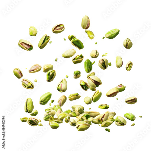 falling pistachio nuts
