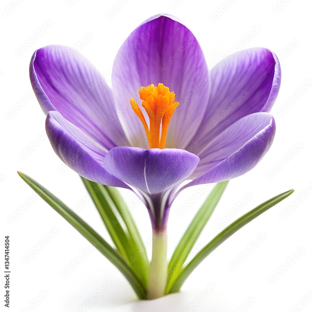 Fototapeta premium crocus flowers isolated on white background