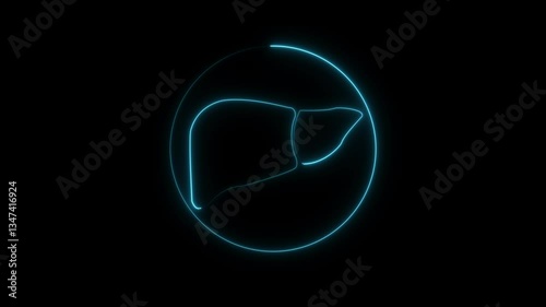 Wallpaper Mural Stylized Neon Liver Symbol  A Modern Representation of Health and Wellness in a Futuristic Design"

 Torontodigital.ca