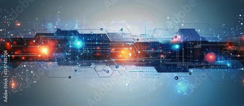 Dynamic Abstract Background Showcasing Lines and Shapes Merging in a Futurist...