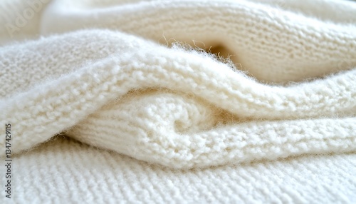 Soft for Knitted White Fabric Drape.
