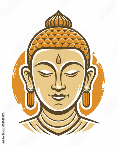 buddha head vector