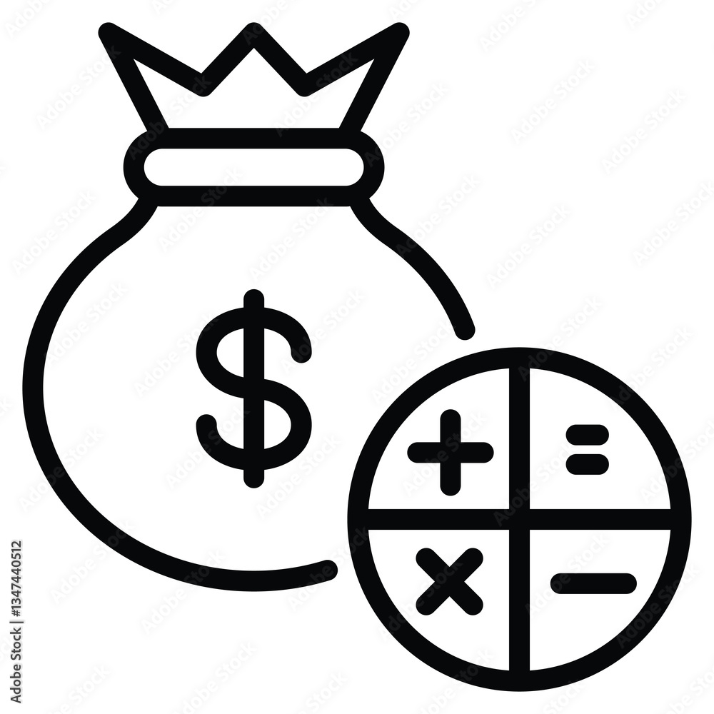 Controllable Cost icon line vector illustration Controllable Cost icon line vector illustration