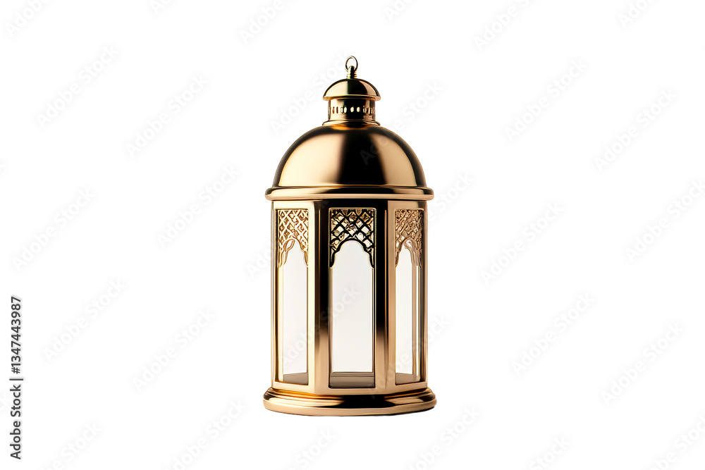 Golden Ramadan lantern on a black background, cut out transparent Golden Ramadan lantern on a black background, cut out transparent