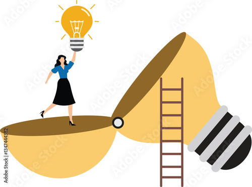 New creative idea, innovation or solution for business