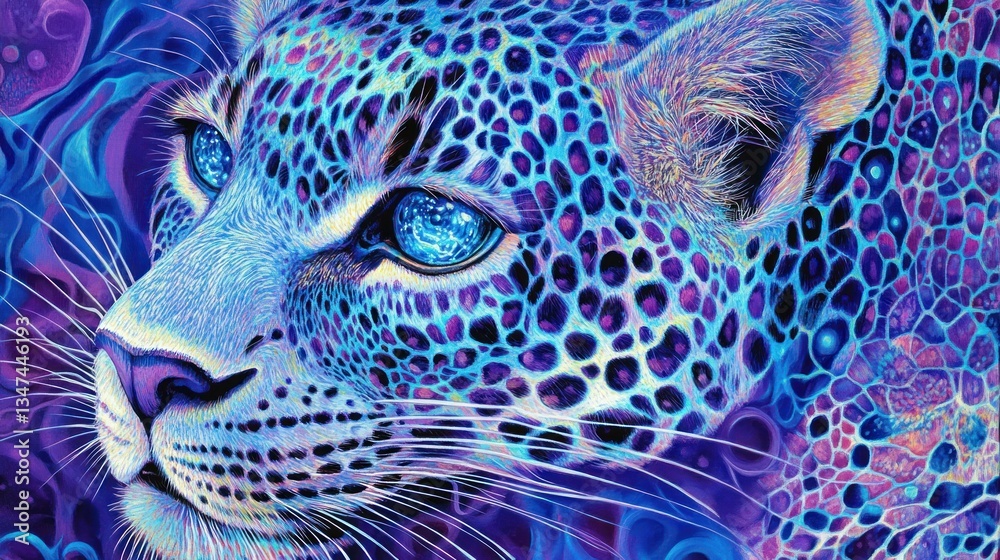 Psychedelic Leopard Portrait Psychedelic Leopard Portrait