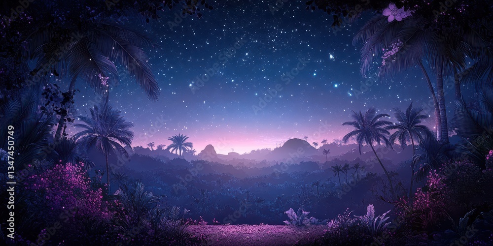 Fototapeta premium Summer landscape banner