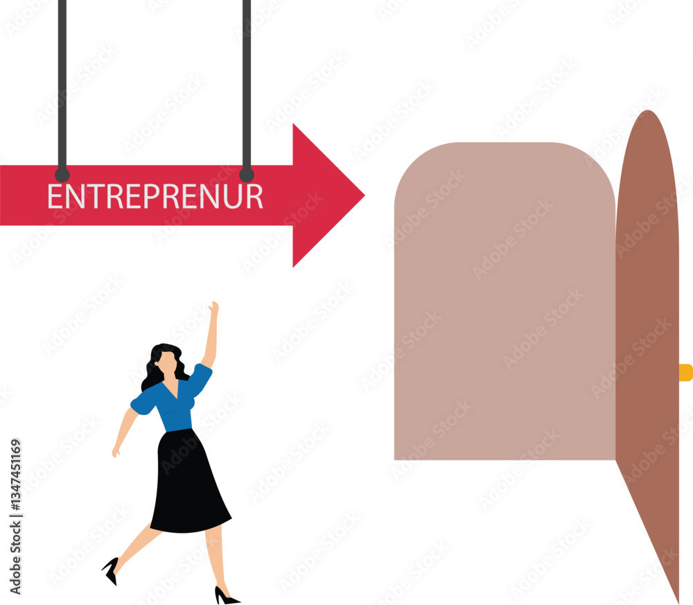 Businesswoman resign from old job and start to be entrepreneur Businesswoman resign from old job and start to be entrepreneur