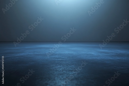 Abstract Blue Floor and Wall Studio Background for Product Showcase