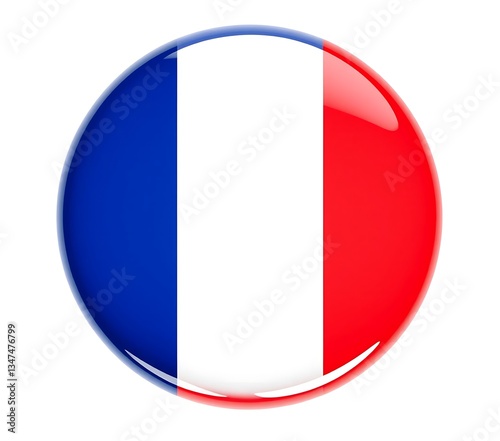 French flag button isolated on white background Free Download French flag button isolated on white background - GFXLoad