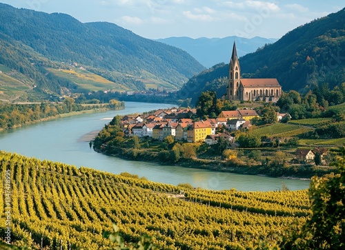 Exploring Spitz Austria Wachau Valley Vineyards Church and Danube River