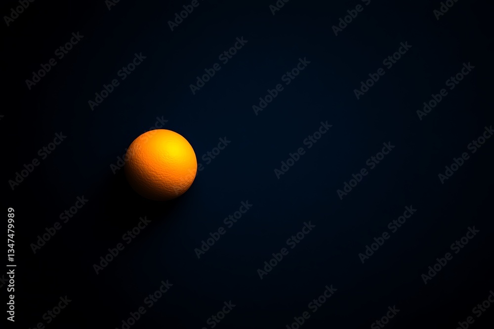 Isolated orange against a dark backdrop conveying simplicity and freshness Isolated orange against a dark backdrop conveying simplicity and freshness