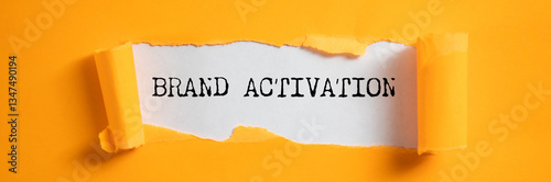 Photography brand activation text on paper