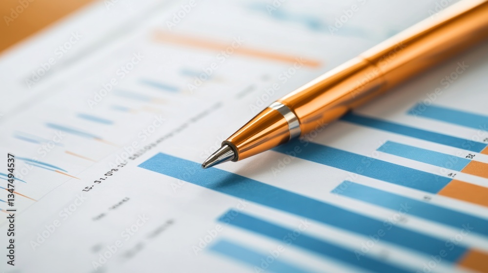 Pen on a Financial Graph Pen on a Financial Graph