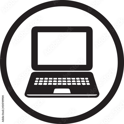 Computer i con illustration vector art design