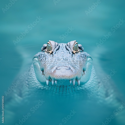 Wallpaper Mural Albino Crocodile with Water, and Closeup. Torontodigital.ca
