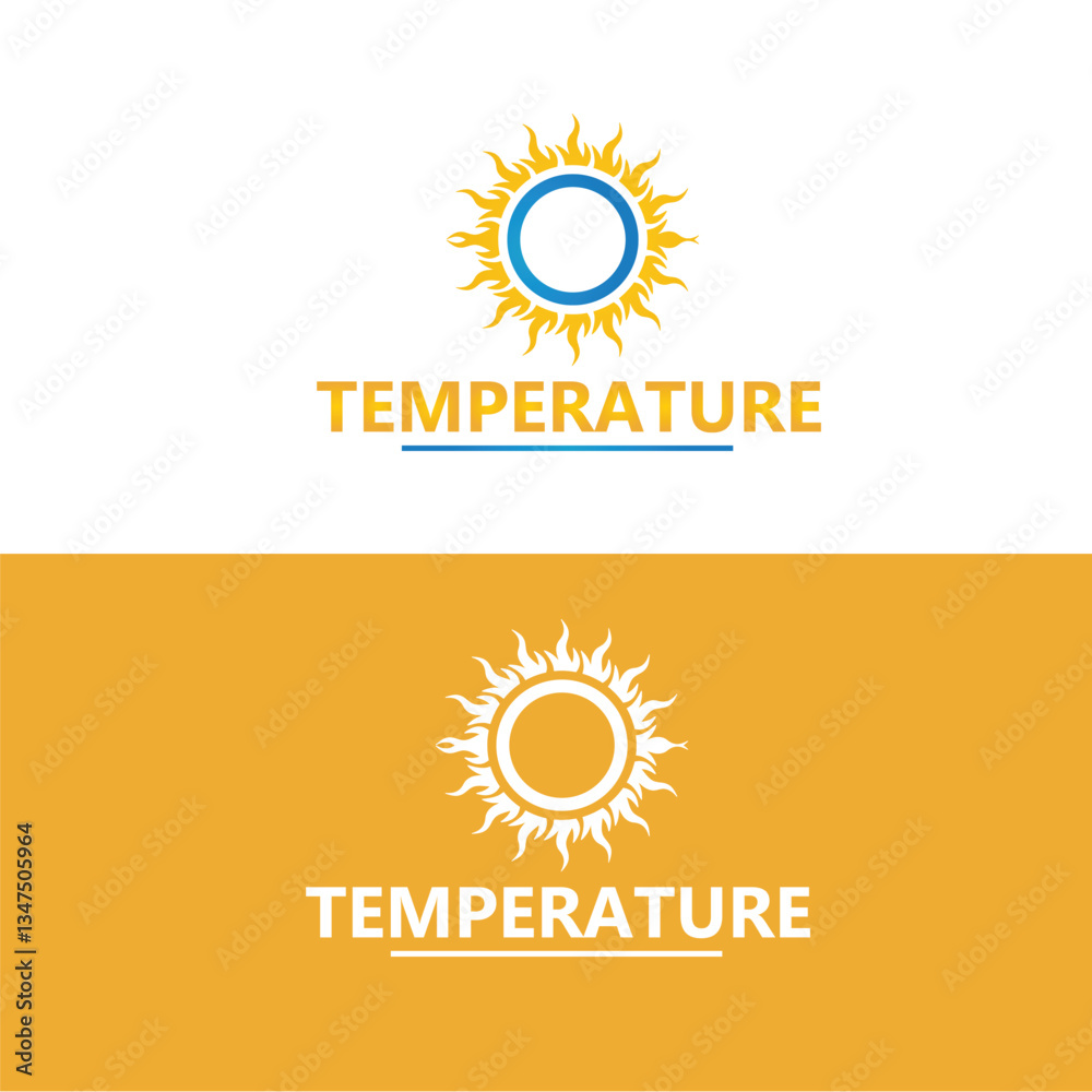 Fototapeta premium Modern Sun Logo, Minimalist Sun Branding, Solar Energy Logo
