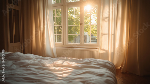 Bright Light Through Window - beautiful bedroom
