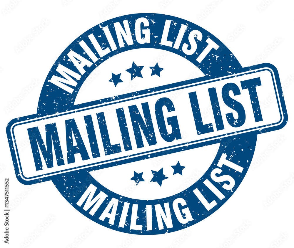 Fototapeta premium mailing list stamp. mailing list label. round grunge sign