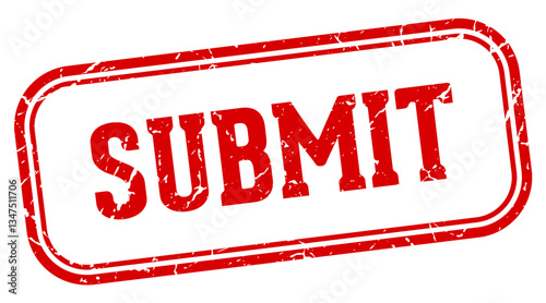 submit stamp. submit rectangular stamp on white background