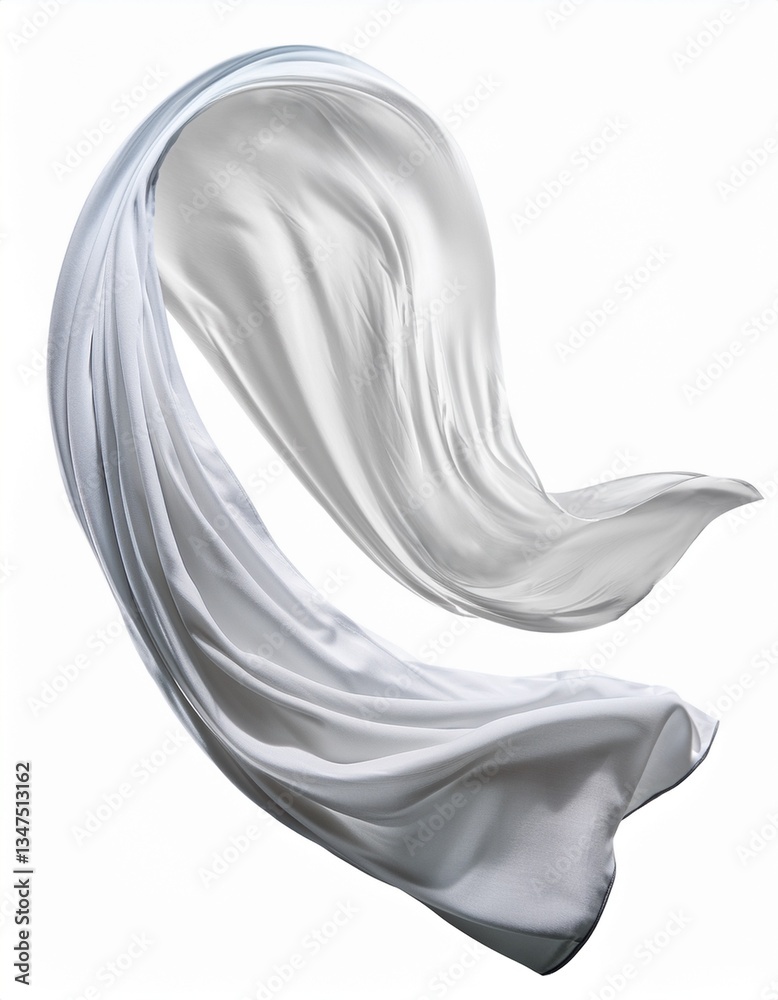 White abstract background. Fluttering white scarf. Waving on the wind white fabric. 3D illustration. white cloth fabric textile wind White abstract background. Fluttering white scarf. Waving on the wind white fabric. 3D illustration. white cloth fabric textile wind
