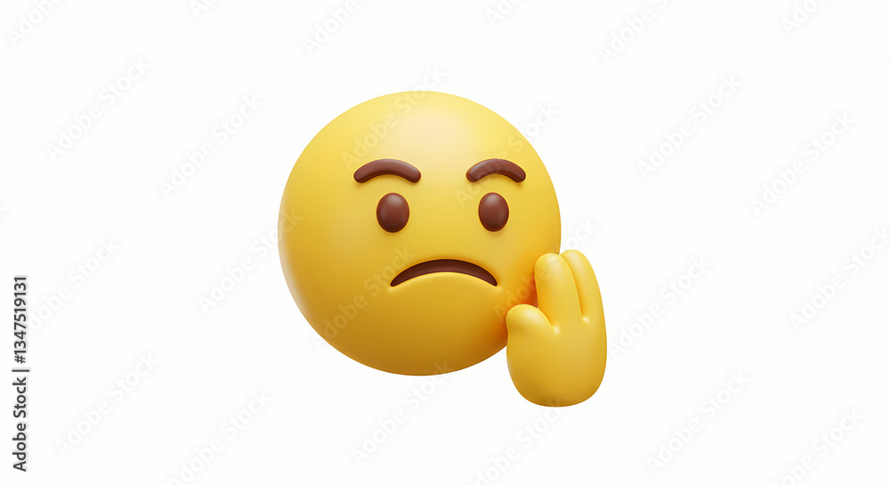Fototapeta premium Disappointed Emoji Illustration