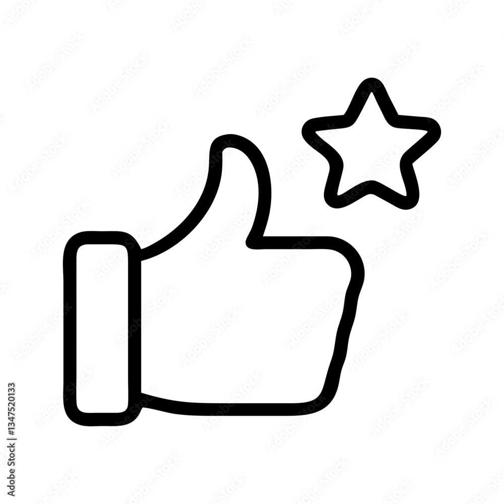 thumbs-up icon with tiny star for user ratings, customer feedback, review visuals, and approval graphics
thumbs-up icon with tiny star for user ratings, customer feedback, review visuals, and approval graphics