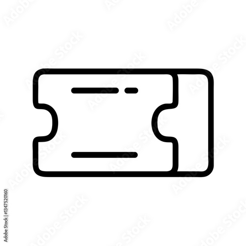 digital coupon icon with ticket outline for mobile promotions, e-commerce visuals, event marketing, and customer reward graphics
