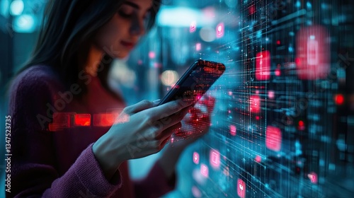Digital wallets and secure transactions via mobile devices, emphasizing convenience, safety, and instant payments in modern online shopping and financial management