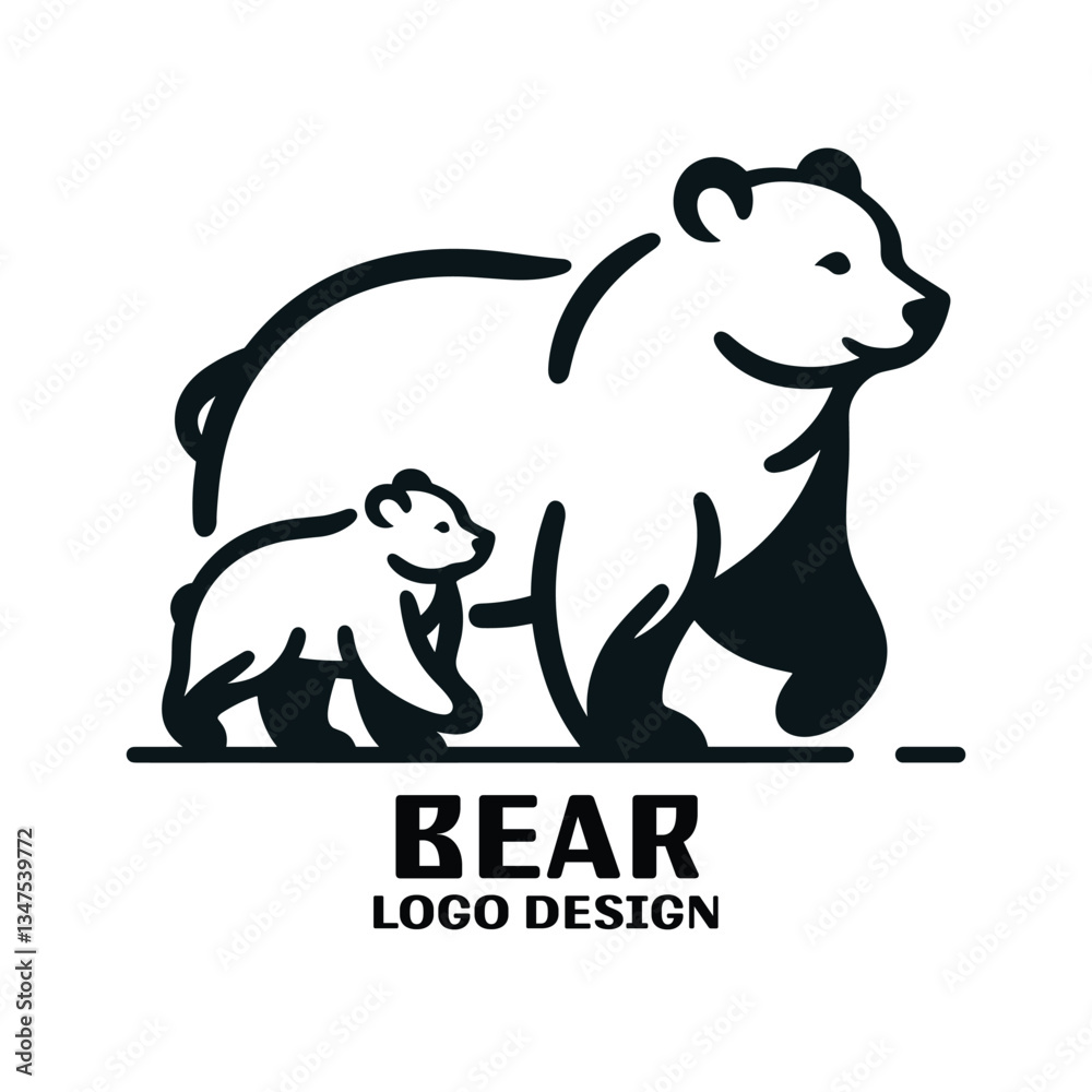 Obraz premium Bear Vector Logo Design