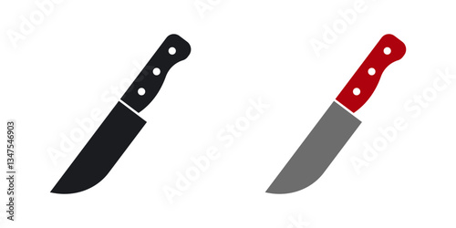 knife icons in black and colored version