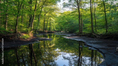Tranquil Forest Pond