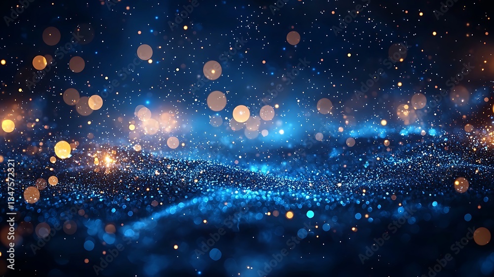 Obraz premium Cosmic Dust Wave for Blue Nebula.
